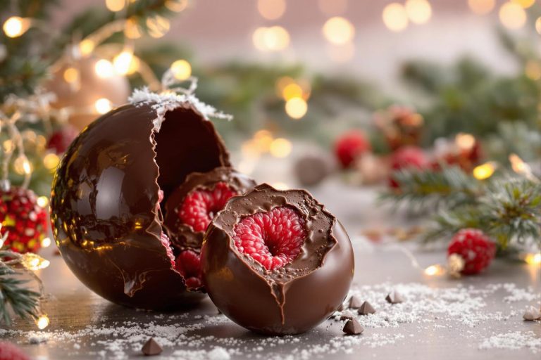 Boule chocolat framboise : dessert de Noël incontournable.jpg